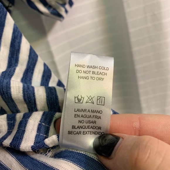 NWT Large Doe & Rae denim blue striped cardigan - Picture 6 of 8